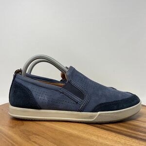 Ecco Men's Collin 2.0 Loafer Size 5-5.5 Slip On Blue Shoe Perforated Leather